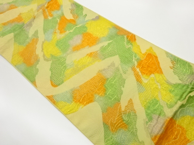 抽象曲線模様織出し名古屋帯